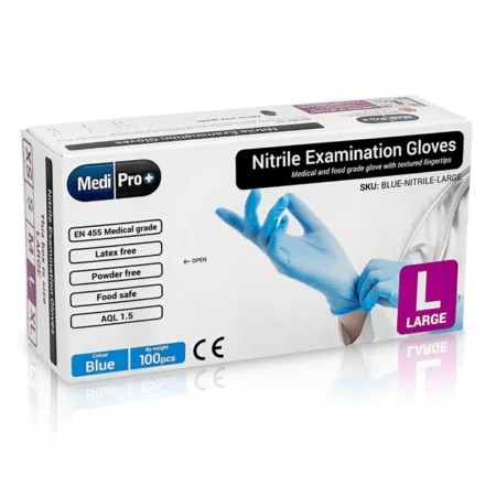 Gloves Nitrile Blue - LARGE (100)