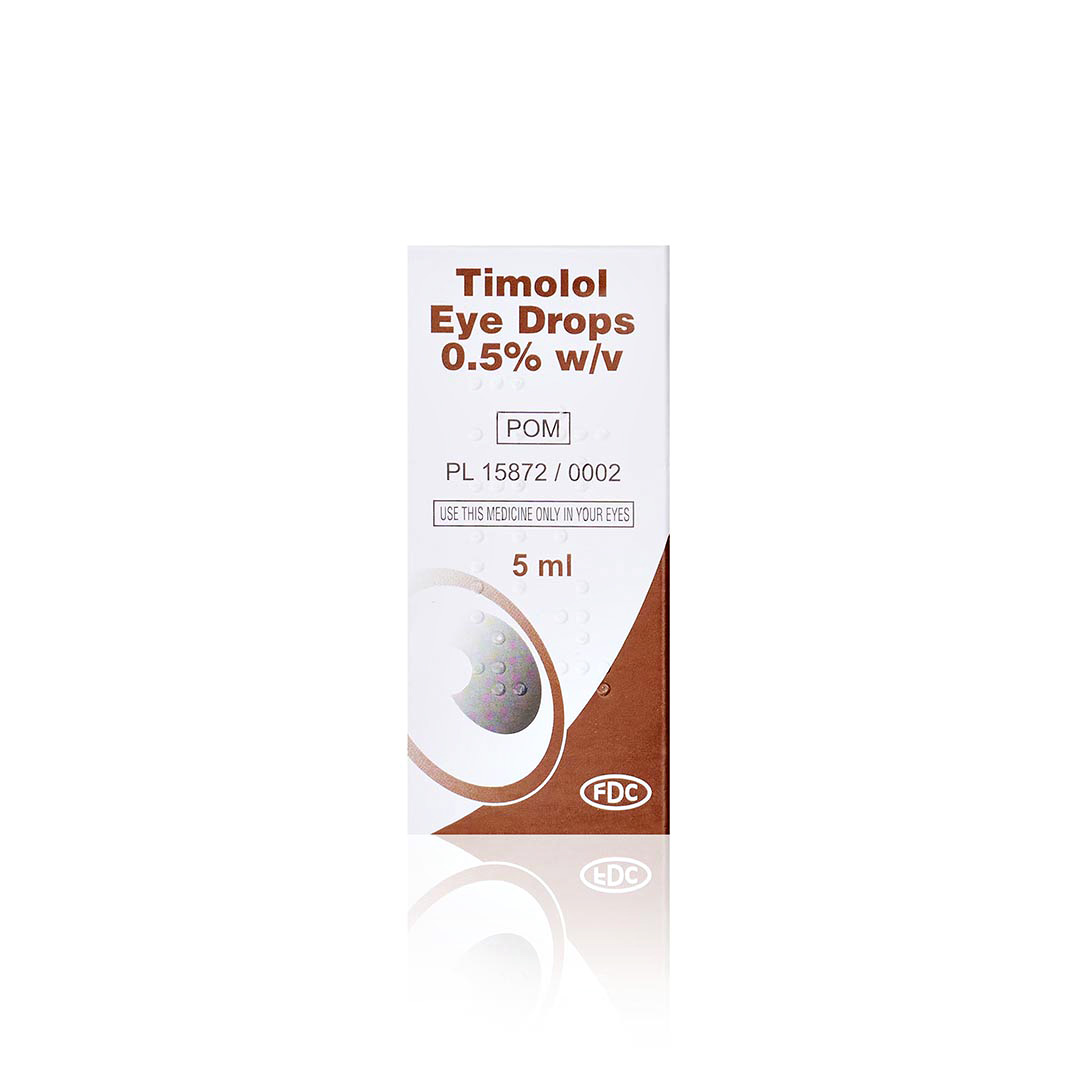 Timolol  0.5% w/v Eye Drops Solution (5ml)