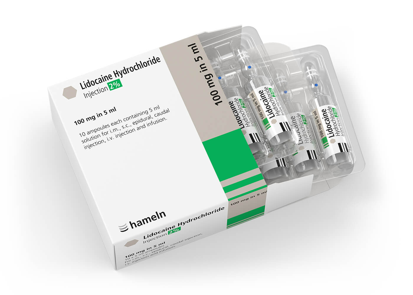 Lidocaine 2% 5ml (10x Ampoules)